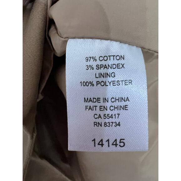 78&Sunny Button Front Double Breasted Cropped Trench Coat Tan Women's XL NWT - Picture 7 of 7